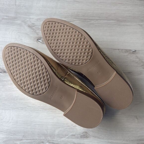 Aerosoles Enright Moc Toe Mule gold Women size 8.5 W NWT in box - Picture 12 of 13